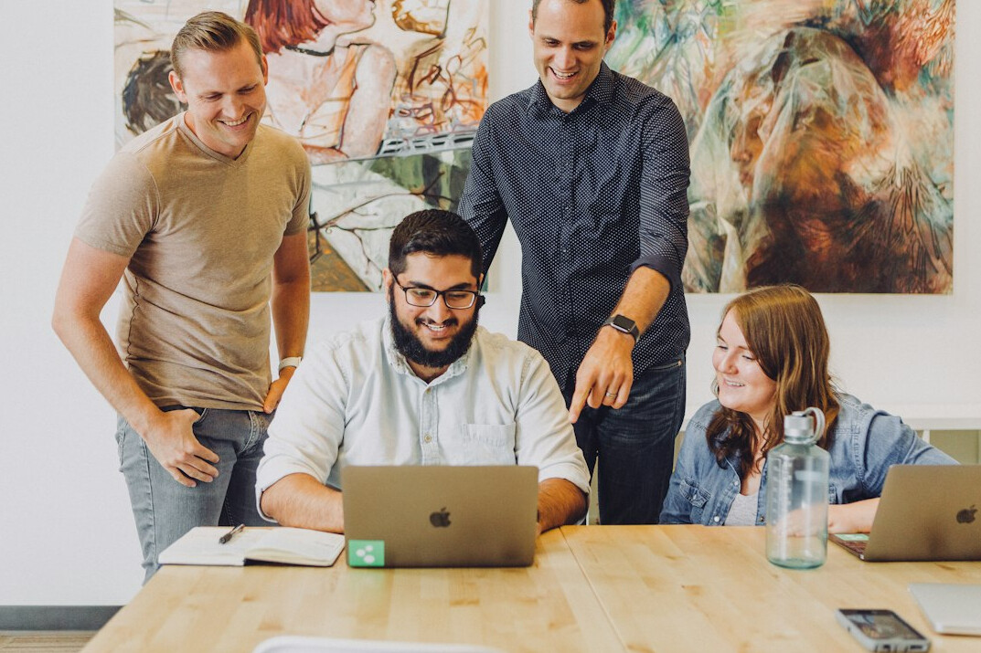 team meeting in office