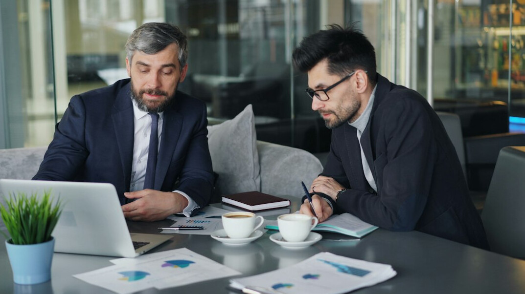 business team analyzing charts